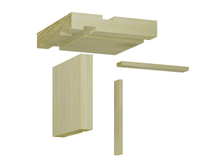100x27mm FIN 26/29 Door Lining Set (Suit 45x70 Sawn) +stop ORANGE PEFC