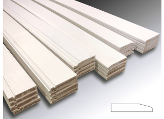 14.5x94mm Primed MDF Chamfered And Round Skirting 4.4m FSC